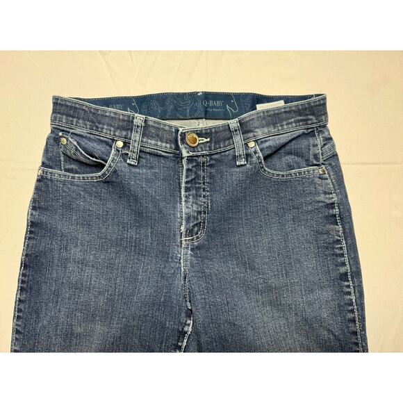 Wrangler Q-Baby Women's Blue Straight Leg Rhinestone Jeans - Size 7/8 (30x30) - Picture 5 of 7